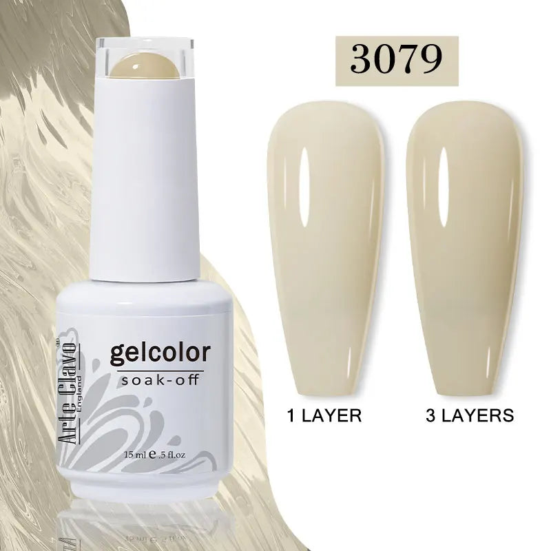 Arte Clavo 15ml Gel Polish Hybrid Varnishes 179 Colors Nails Art For Manicure Soak Off UV Need Top Base Primer Gel Nail Polish