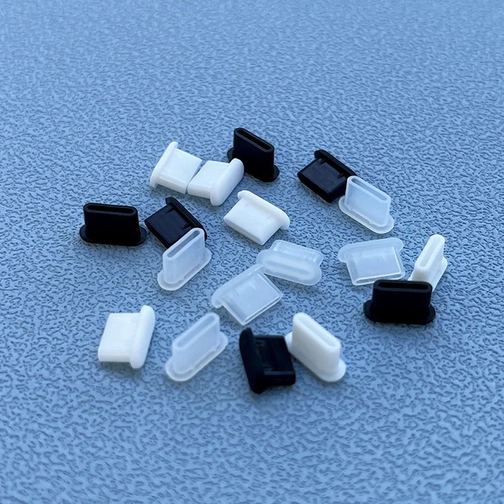 10/30/50PCS Type-C Silicone Dust Plugs Phone USB Charging Port Protector Cover Type C Anti-dust Cap for Samsung Xiaomi Huawei