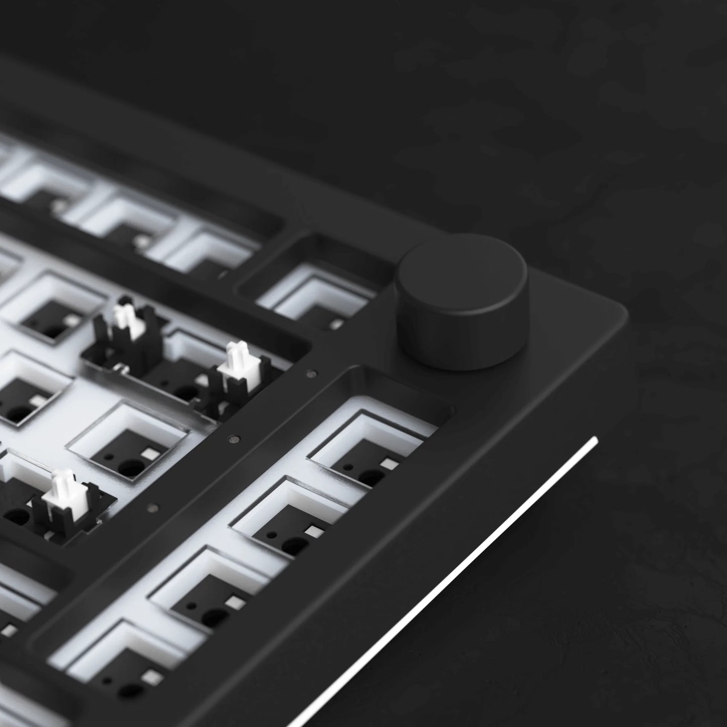 Akko 5075S VIA Barebone Keyboards Custom Hot-Swappable Mechanical Keyboard DIY Kit Gasket Mount with Knob RGB Backlit Hotswap