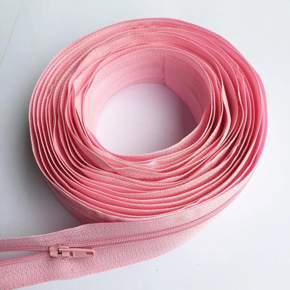 5Meters 3# Nylon Zipper at the Meter with 10Pcs Sliders for Tailor Sewing Clothes DIY Bags Accessorries Supply Zippers Roll