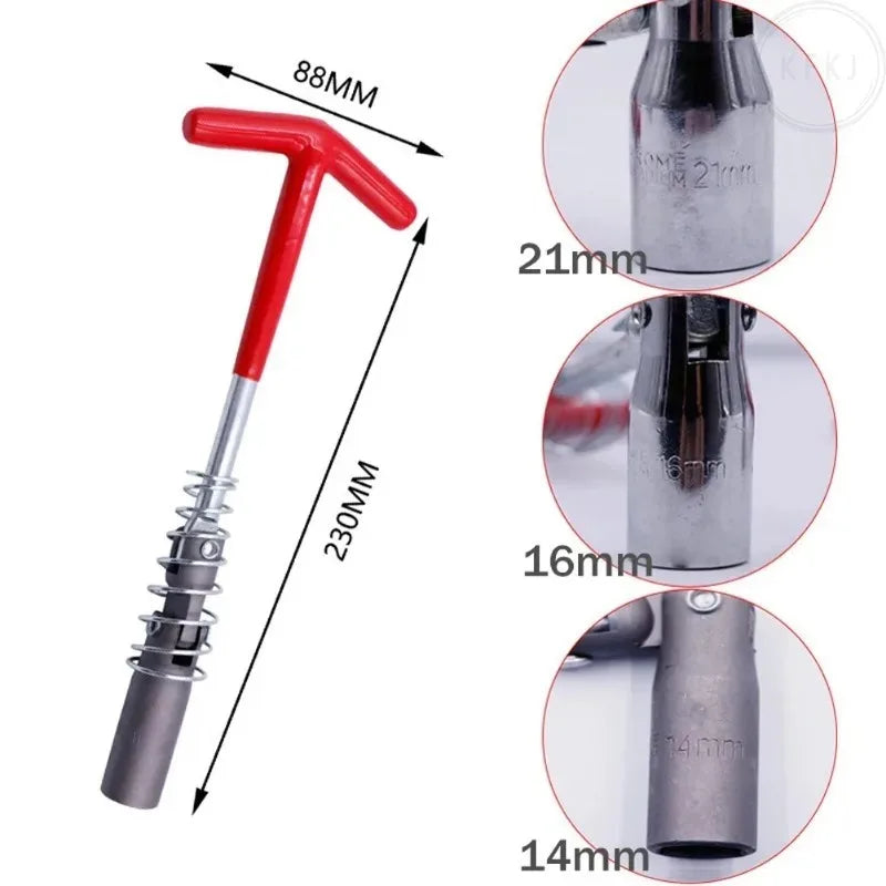 14mm/16mm/21mm Wrench 360 Degree Rotation Spark Plug Removal Tool Spark Plug Removal Socket Wrench Auto Repair Tool New
