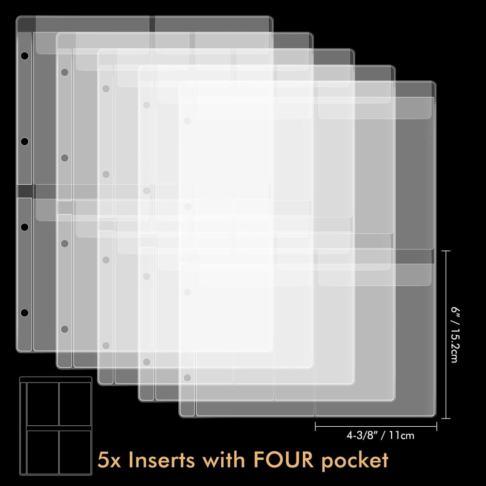 A4 Die Storage Book Binder 1/2/3/4 Page Protectors Pockets Inserts Organizer for Stamps Dies Stencil Storage Bag 2024 New