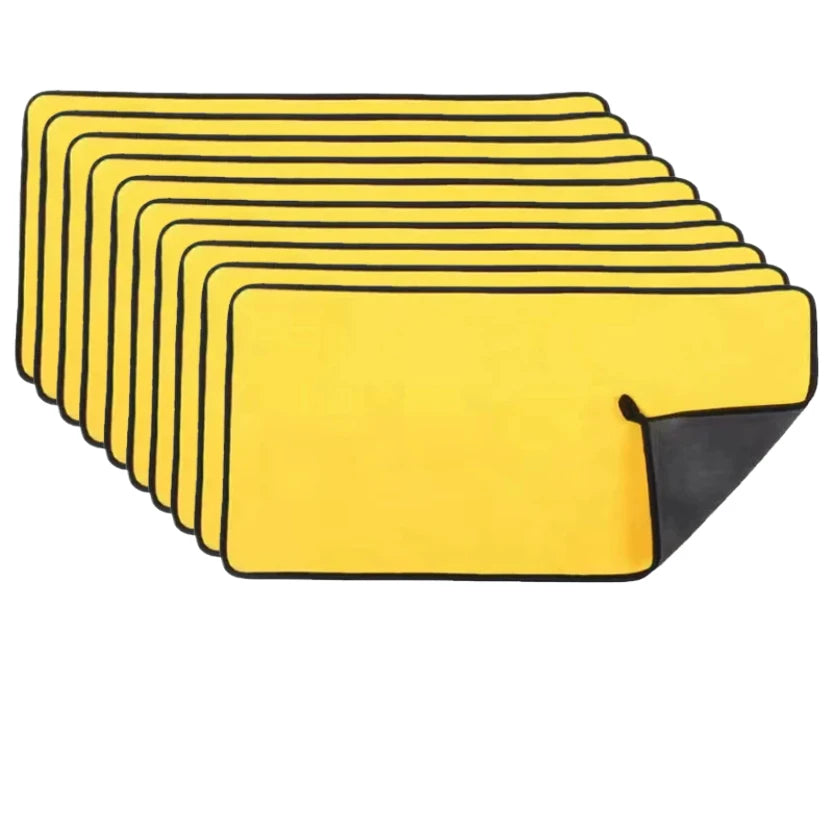 Wholesale and retail Car Wash Towels Cleaning Cloth Absorbent Dry Cloth General Purpose Microfiber Towel Thickened Yellow