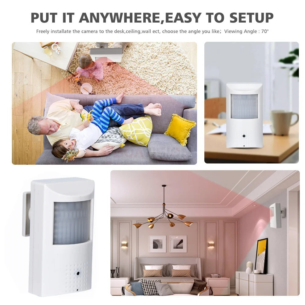 Tuya 6mp Mini wifi Camera 4MP PIR Style Indoor Onvif Built-in Audio TF Card Slot IPC Vision 48pcs 940nm IR LED Smart Security