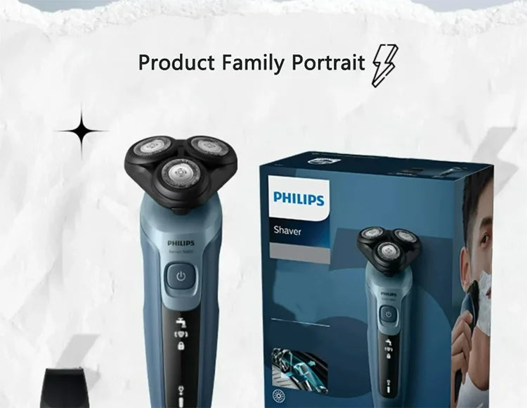 PHILIPS S5366 Electric Shaver IPX7 Full-body Wash Men's Grooming Comfort Shaving Flash Charge Beard Razor with Sideburns Trimmer