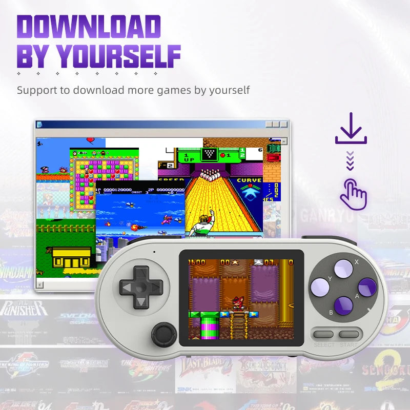 SF2000 Portable Handheld Game Console 3 Inch IPS Retro Video Game Player Built-in 6000 Games For SFC FC GBA Kid Gift AV Output