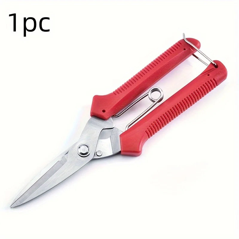 1pc Stainless Steel Loppers, Multi-Purpose Garden Scissors, Ergonomic Handle for Pruning, Packaging, Florist, Industrial Use