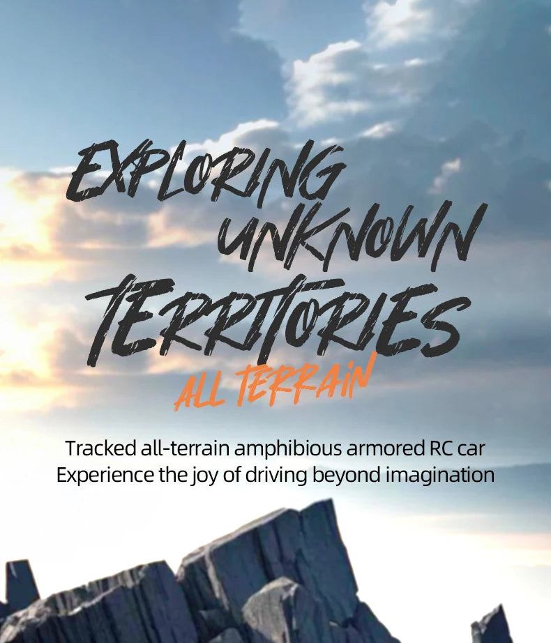 JJRC Q183 Rc Tank Car Track Remote Control Cars Off Road 4X4 2.4G Amphibious Crawler Truck Climbing Electric Model Vehicles Toys