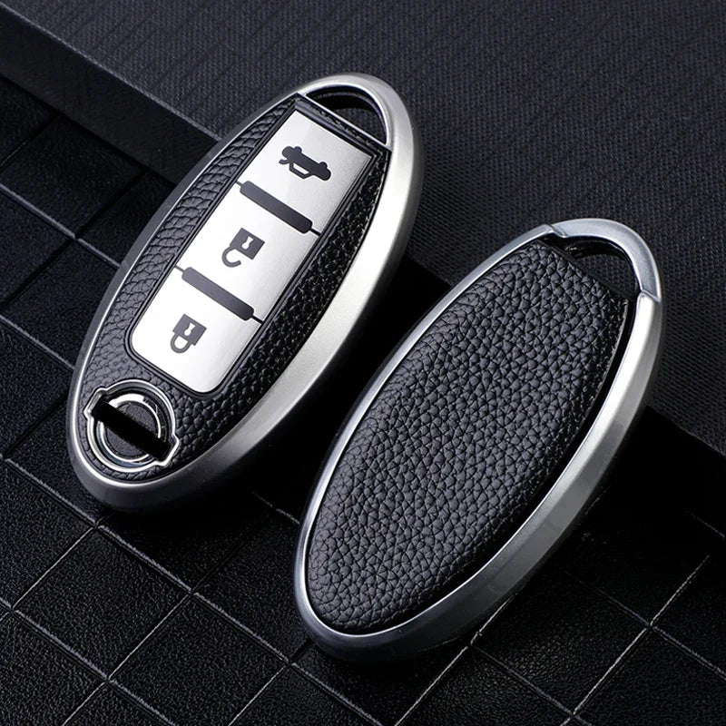 Leather TPU Shell Car Key Cover Case for Nissan Qashqai J10 J11 X-Trail T31 T32 Kicks Tiida Pathfinder Murano Note Juke Infiniti