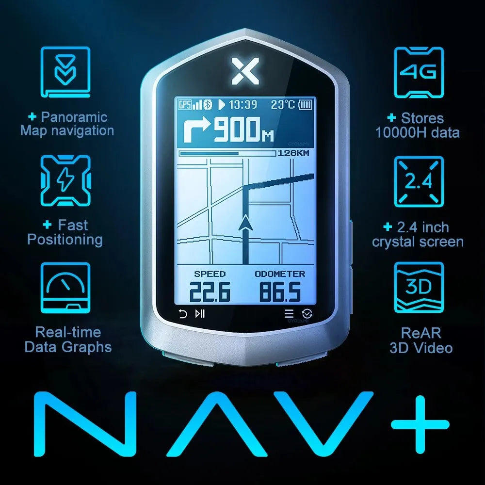 XOSS NAV Plus NAV2 NAV+ Bike Computer GPSBicycle Riding Cycling Map Route Navigation MTB RoadWireless Speedometer Odometer