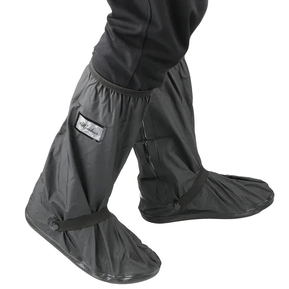 Reusable Motorcycle Scooter Dirt Bike Rain Shoes Cover Non-Slip Boot Covers Unisex Bicycle Shoes Protectors  For Rainy Snowy Day