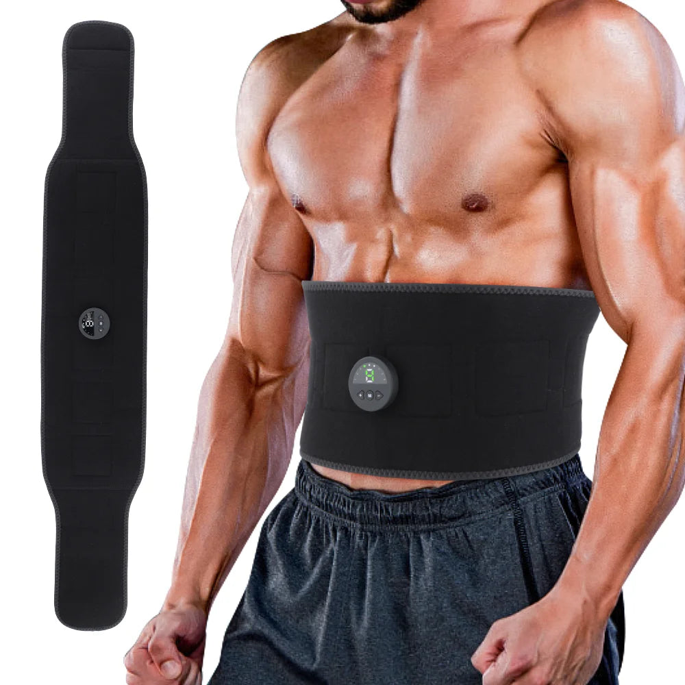 EMS Pulse Body Massager Belt Smart Abdomen Muscle Stimulator Fat Burner Waist Weight Loss Body Slimming Massage Fitness 1PC