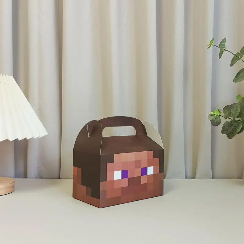 6/12/24pcs Hot Cartoon World Pixel Game Candy Box Birthday Party Baby Shower Decoration Paper Bag Gift Boxes 2025