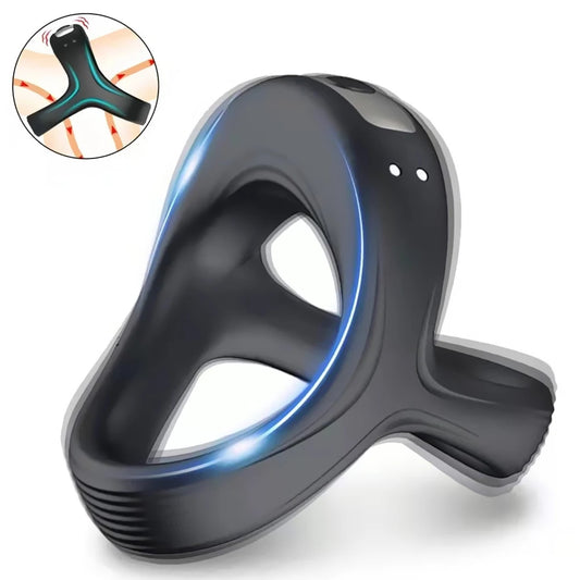 Strong Vibrator Cockring Penis Cock Ring on for Man Delay Ejaculation Sex Toys for Men Couple Rings Penisring Toys for Adults 18