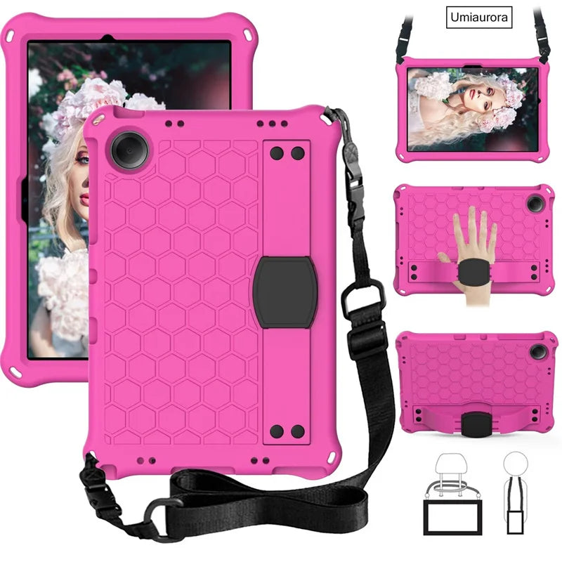 For Samsung Tab S5E S6 Lite 10.4" A7 A8 A9+ A11 Plus SM-X230 SM-X210 X130 T500 T510 Shockproof Stand Strap Tablet Case EVA Funda
