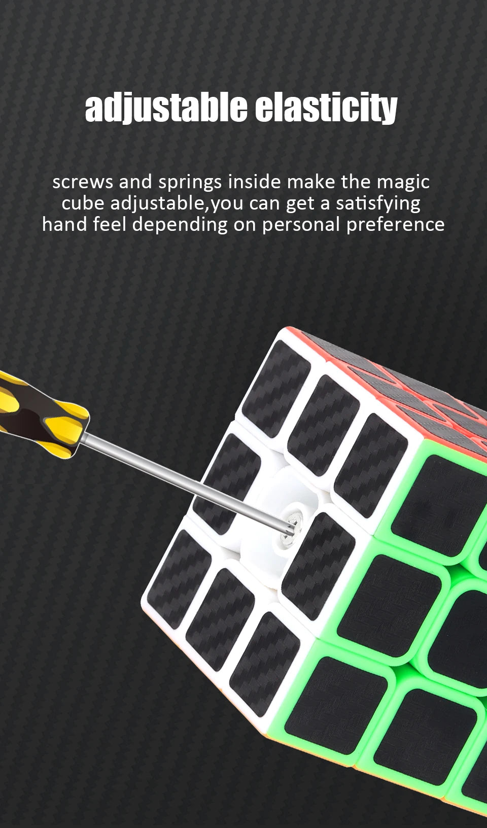 SENGSO Speed Cube 2x2 3x3 4x4 5x5 Carbon Fiber Sticker Magic Cubo Profession Puzzle High Quality Kid's Fidget Toys
