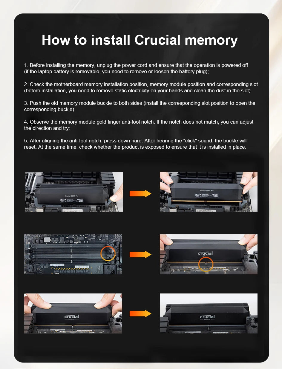 Crucial Pro DDR5 RAM 16GBx2 6400MHz 6000MHz Overclocking Desktop Gaming Memory Intel XMP 3.0 & AMD EXPO Compatible for PC Gamer