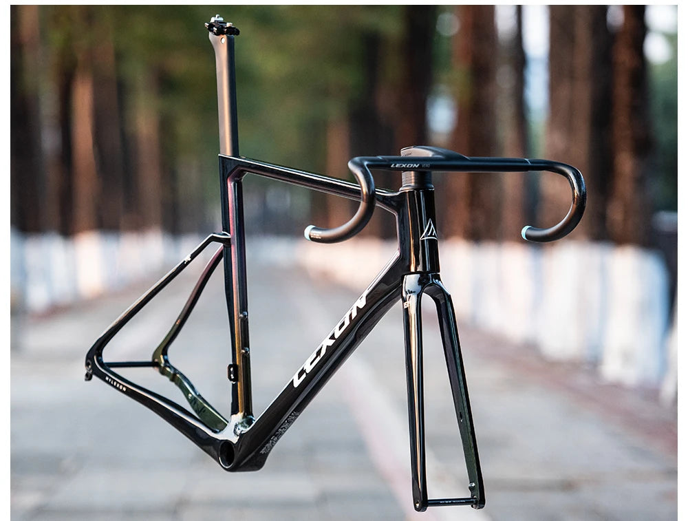 LEXON VERO Full Carbon Road Bike Handlebar Full Inner Cable Urltra-Light Bicycle Racing Handlebars Cycling Product Accessories