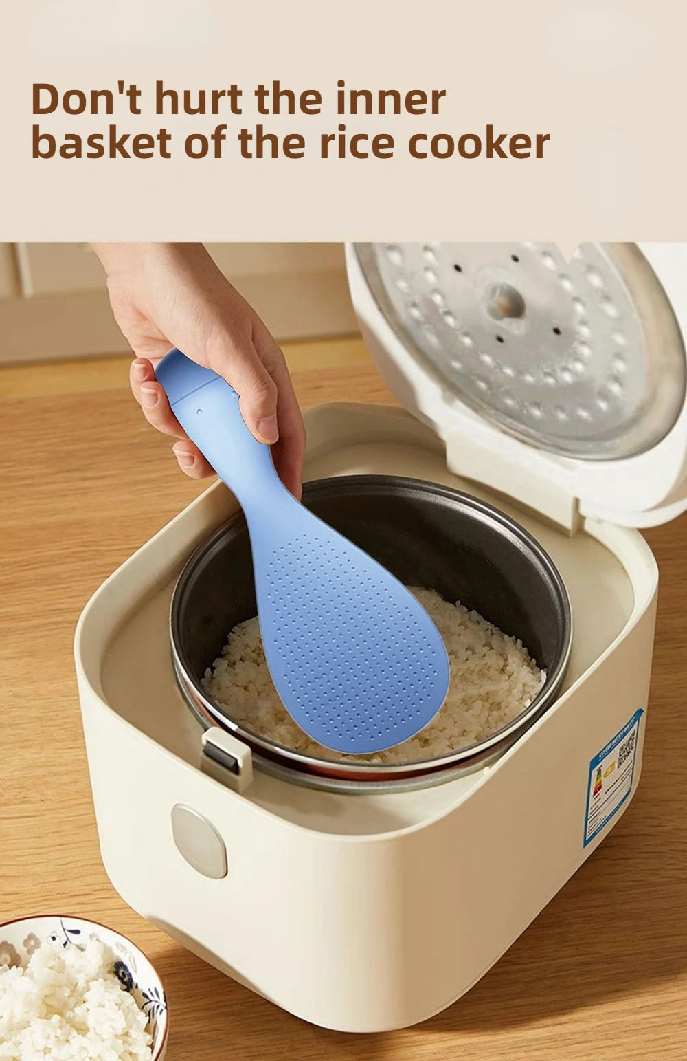 Food Grade Tumbler Rice Spoon Non Stick Standing Rice Spoon Scooper Spatula Multi-purpose Tableware Buffet Cooking Spoons Tools