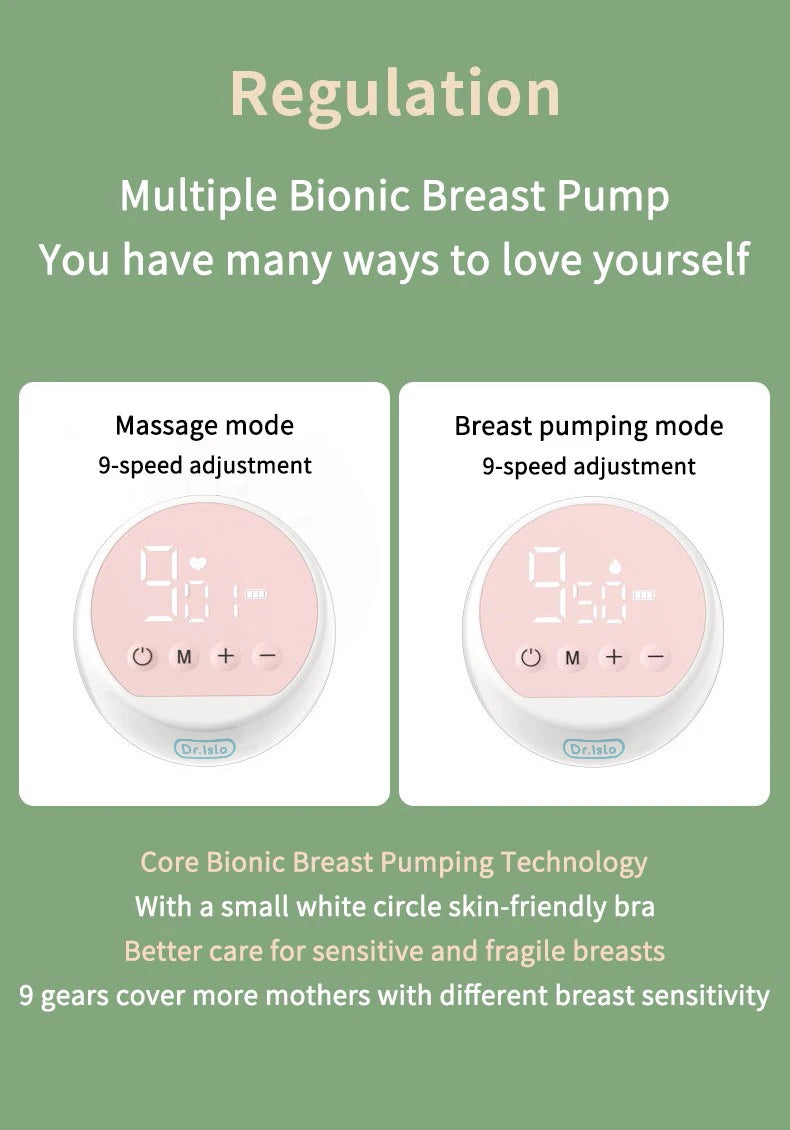 Dr.isla Automatic  Electric Breast Pump USB Chargable  Portable Breast Pump Silent Powerful Suction Breast Pump BPA Free