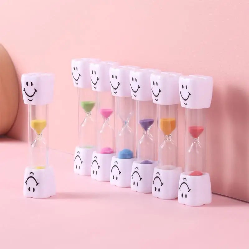 Minute Smiling Face Tooth Brushing Hourglass Creative Sand Clock Toothbrush Timer Desktop Ornament For Children Kids Gifts