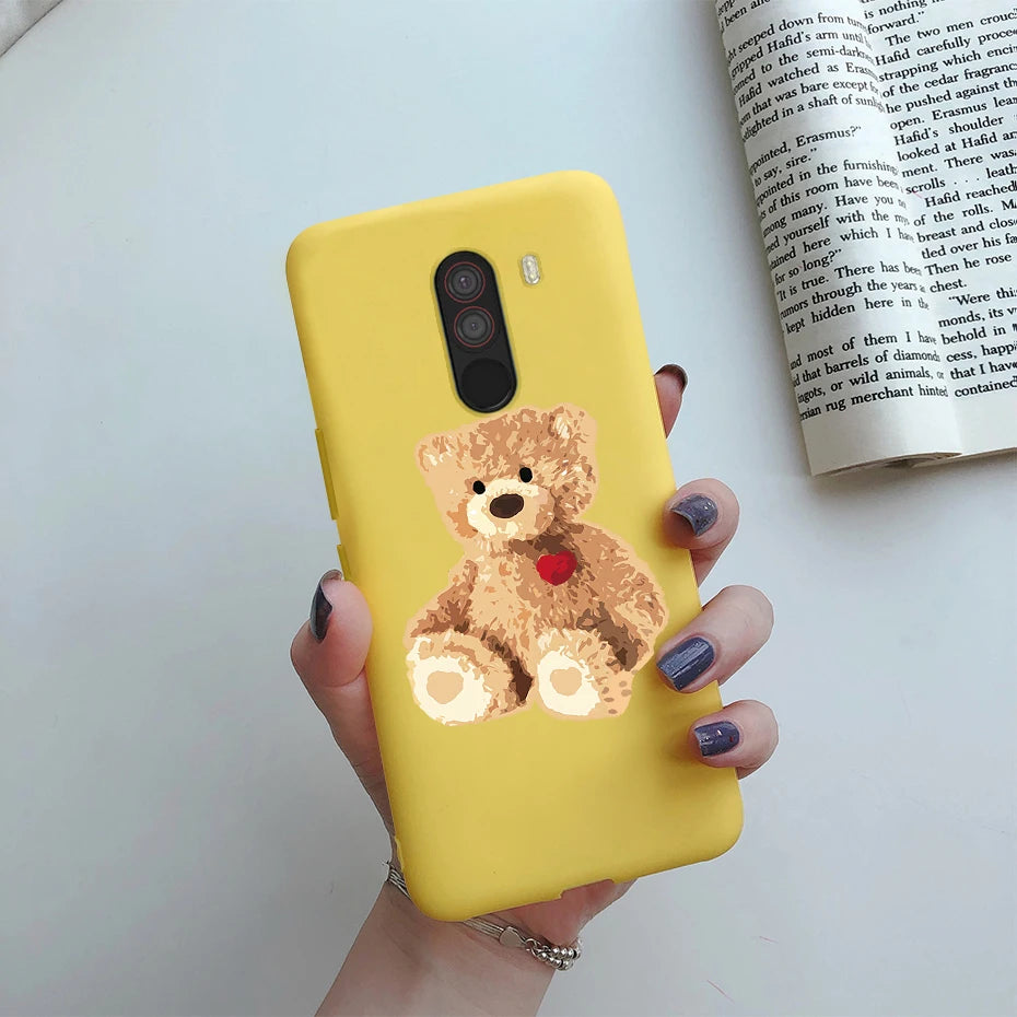 For xiaomi Pocophone F1 Case Poco F1 Cute Cat Cartoon Cover Silicone Soft TPU Phone Case For xiaomi Pocophone F1 Global F 1 Case