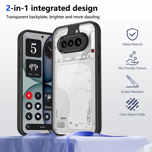 Nothing Phone 4A Case Plating Silicone Bumper Shockproof Clear Back Cover Hard Phone Case for Nothing Phone 4A Phone4A 2026 A069