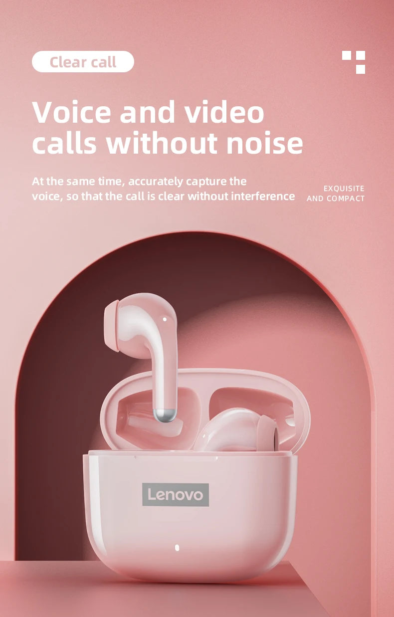 Upgraded Lenovo LP40 Pro TWS Earphones Wireless Bluetooth 5.1 Sports Noise Reduction Earphones Touch 250mAH Headset