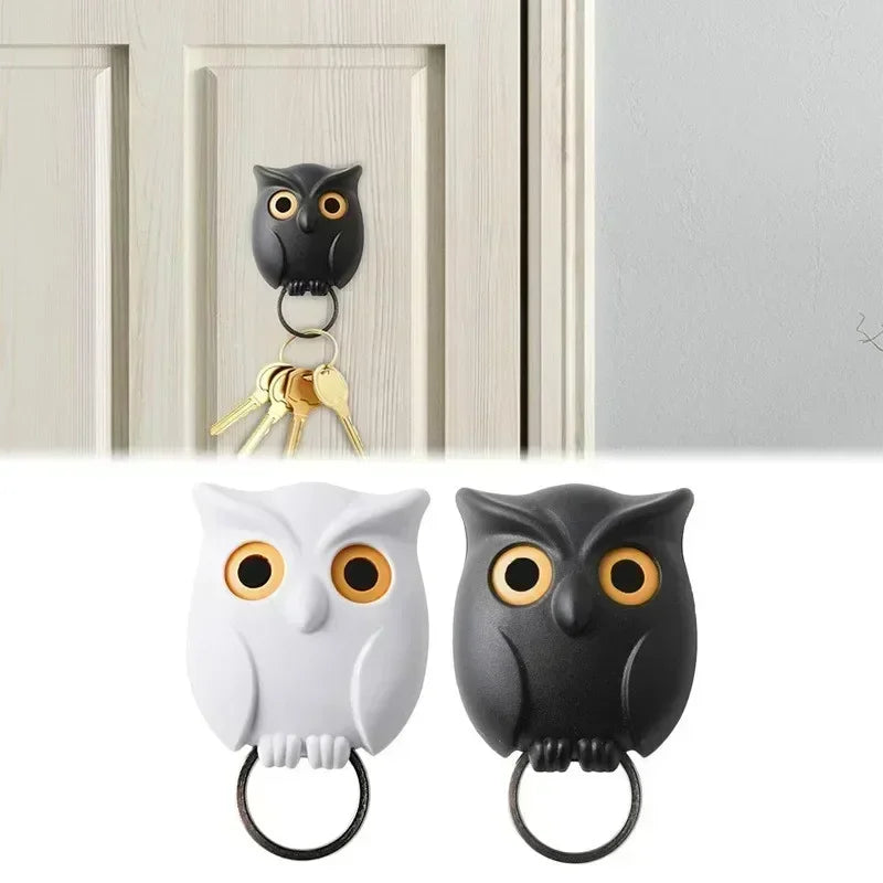 6PCS Owl Shape Wall Hook Key Holder Wall Sticker Keep Keychains Key Hanger Hooks Wall Hanging Hook for Kitchen Home Adhesive