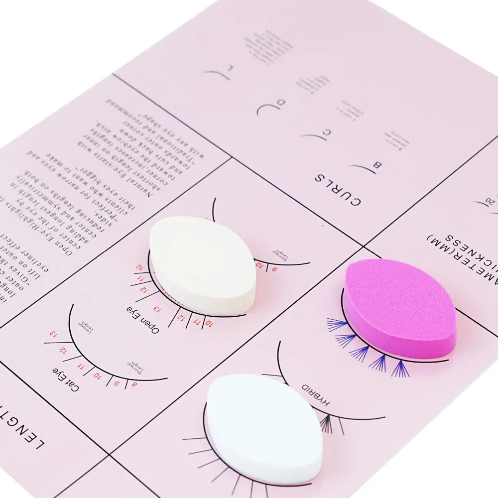 Bundle Beginner and Wispy Eye Shape Lash Map Charts School Practice Training for Fake Eyelashes  Wholesale