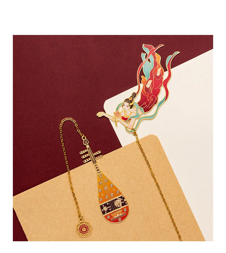 Dunhuang bookmarks, brass metal bookmarks, creative ancient style museum, cultural and creative souvenirs, teacher's day gifts,
