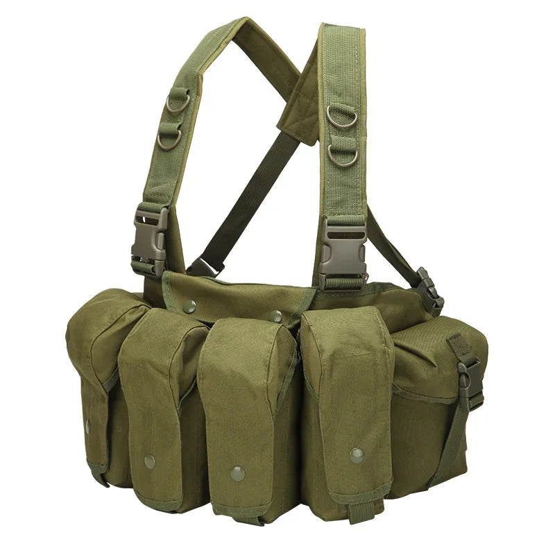 Tactical Vest MOLLE CS Training Equipment Hunting Chest Vest Security Quick Release AK Belly Pocket Vest Hunting Equipment