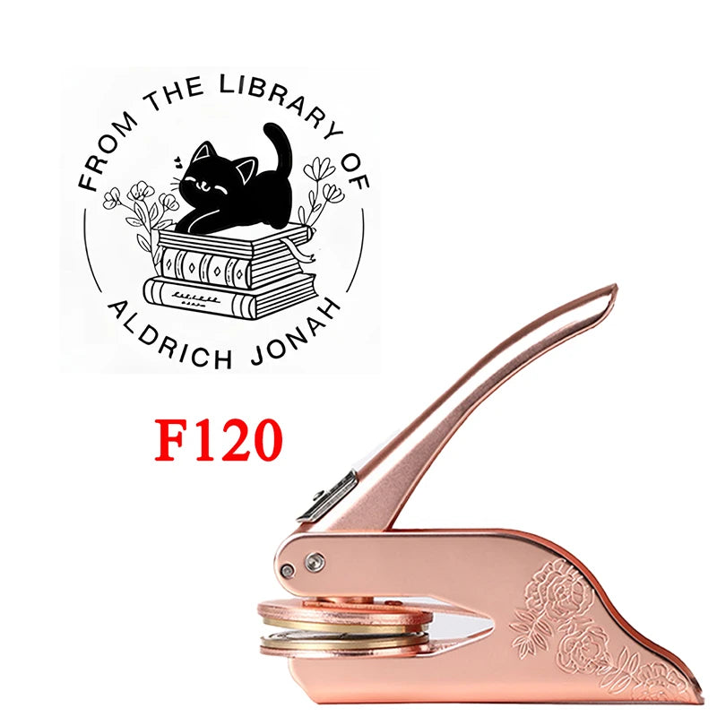 Personalized Book Embosser | "From The Library of..." Custom Stamp | Ex Libris Book Stamp | Thoughtful Gift for Book Lovers