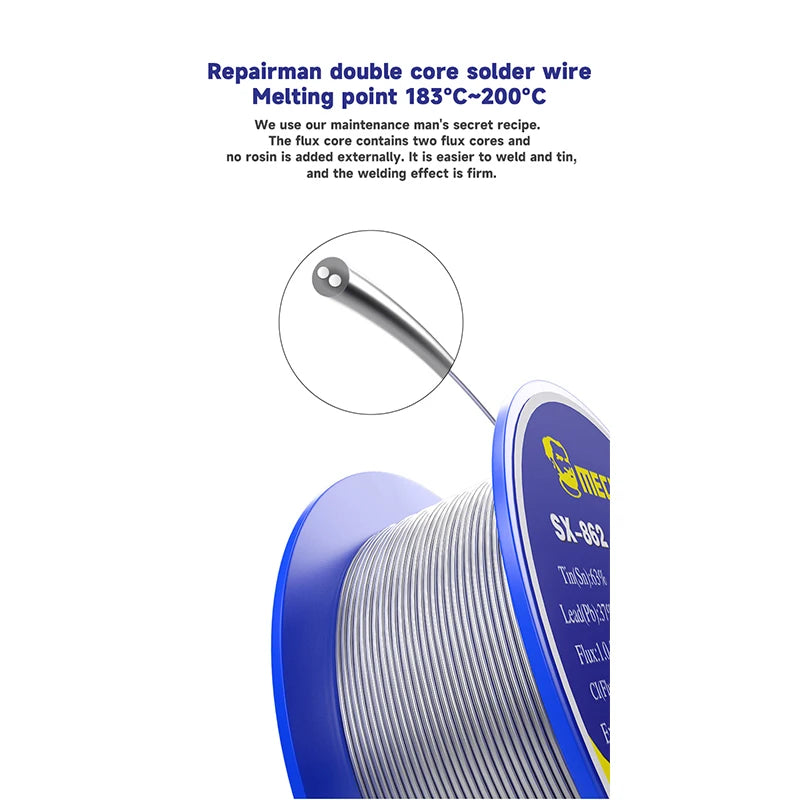 MECHANIC 60g flux SX-862 High temperature resistant for 0.3-1.8mm wire high purity environmental protection tin wire tools