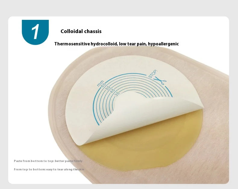 JUSTLANG Medical Ostomy Bag Ostomy Bags One-piece System Colostomy Bags Disposable Colostomy Pouch Opening With Clip Closure