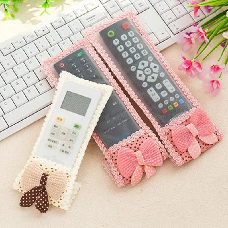 1~10PCS 3Sizes Shockproof Bow-knot Remote Case TV Remote Control Dust Protective Case for Home Electric Appliance