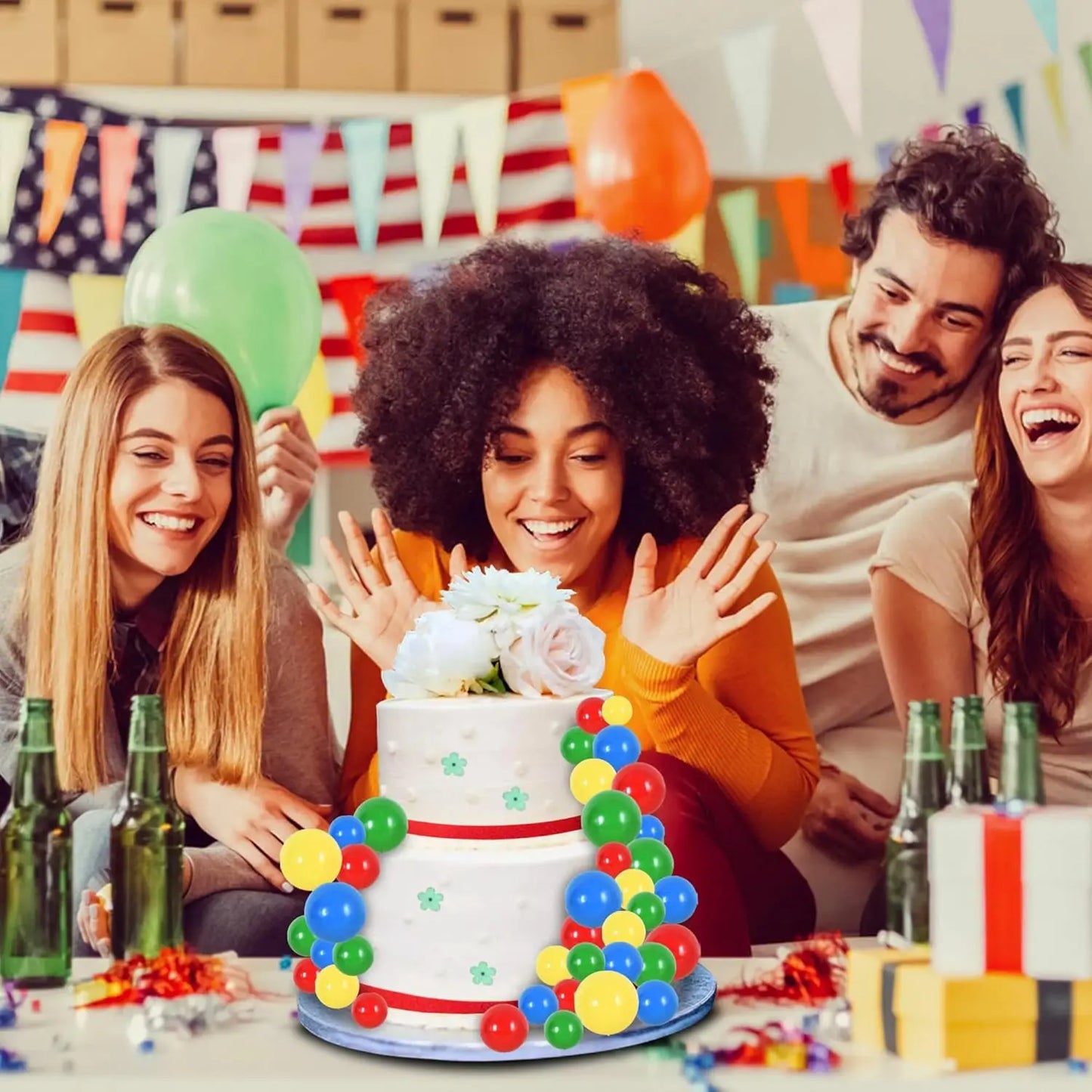 40 Pcs Mini Balls Cake Decorations Foam Balls DIY Cake Topper Insert Balls  for Baking Birthday Wedding Baby Shower Anniversary