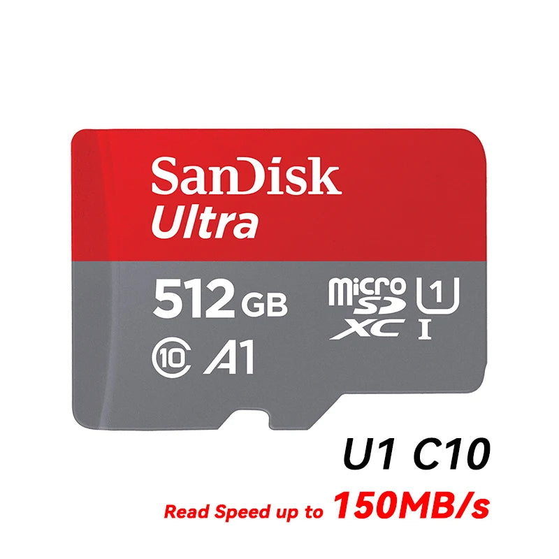 SanDisk Micro SD Memory Card TF Flash Card Ultra A1 V10 C10 U1 32GB 64G 128G 256G 512G 1TB for Camera Phone Nintendo Switch