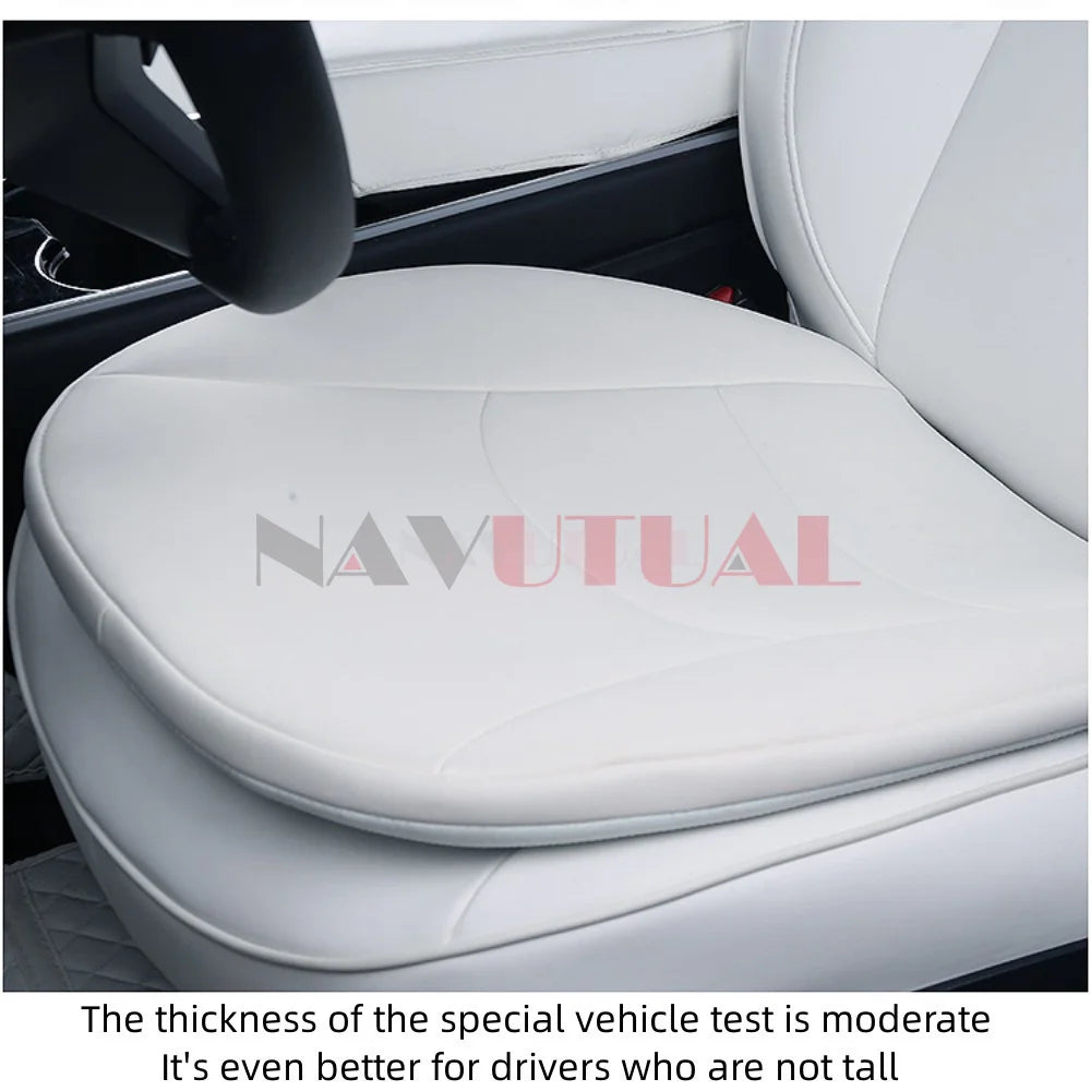 Car PU Leather Cushion, Simple Memory Cotton Cushion, All-Season Universal Seat Cushion For Tesla Model Y 3 S X