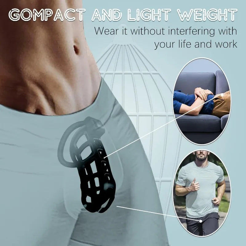 Male Chastity Dragon Lock  Device Comfortable To Wear Bird Cage Ring Male SM Penis Bondage Cage Penis Training Toy Adult Product