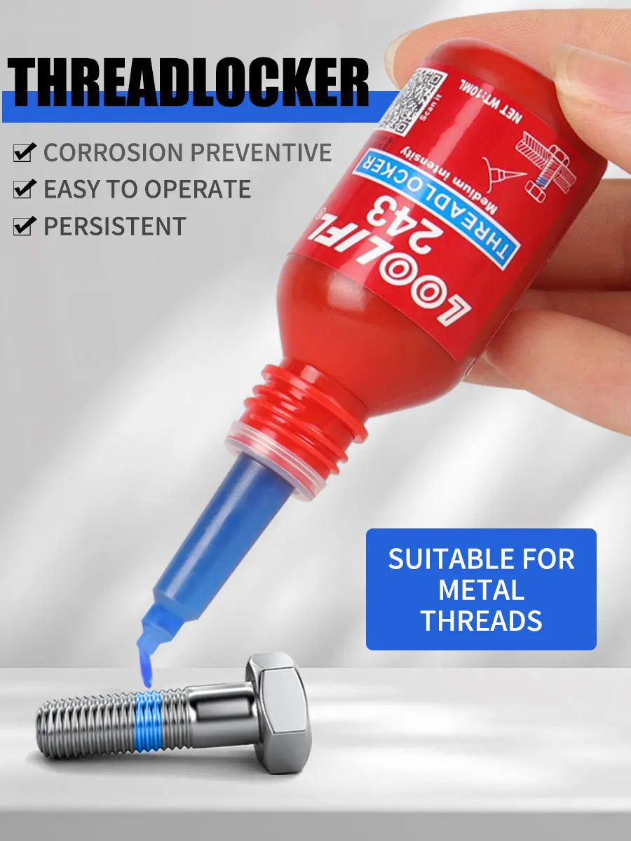 10ml LOOLIFL 243 Screw Adhesive 243 Anaerobic Glue Anti-loose Anti-slip sealingThread Locking Agent Anti-slip caulk sealers