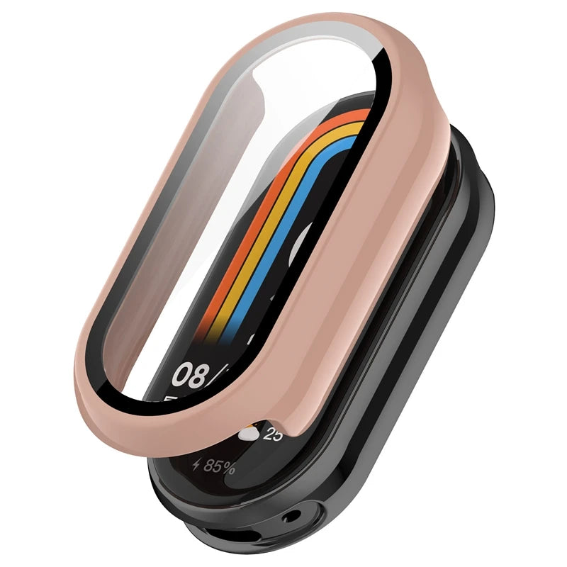 Case+Glass For Xiaomi Mi Band 9 Anti-scratch Protective Cover All-around PC Screen Protector Bumper for Mi Band 9 Cover Shell