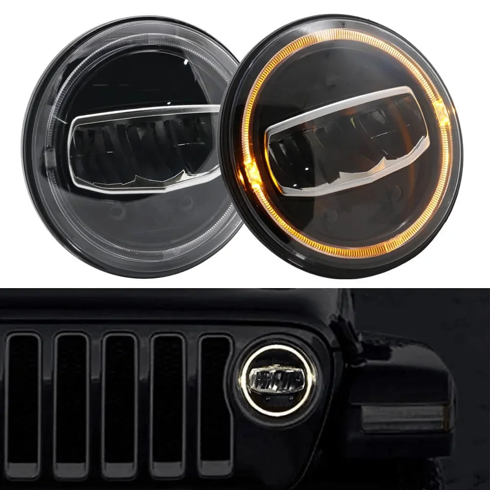5.75 7 9 Inch Round LED Car Headlight High Low Beam Auto Headlamp H4 H13 Led Light for Jeeps Wrangler JK JL Auto Lighting System