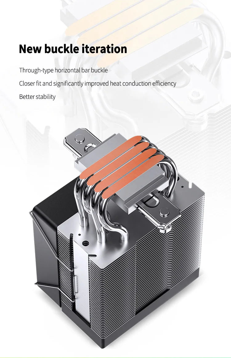 Jonsbo CR 1400 V2 CPU Cooler ARGB Quiet Fan 4 Heat Pipes Air Radiator for LGA1700 1200 115X AM4 AM5 PC Processor Heatsink Cooler