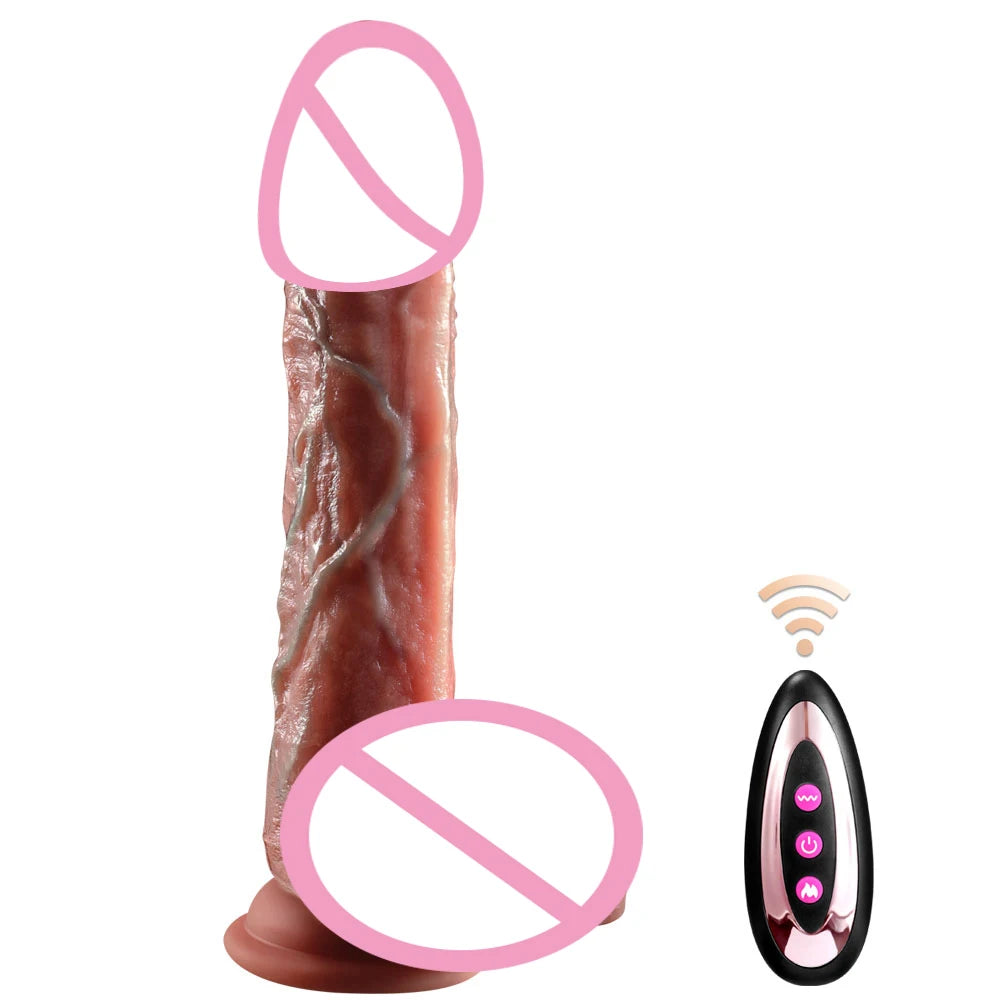Thrusting dildo Vibrator Remote Control Penis Telescopic With Suction Cup Flexible Cock Sex Toys For Women Gay Anal Sex Machine