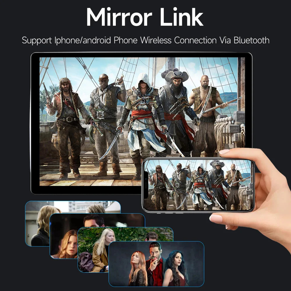 13" Headrest Monitor Android 12 Car Display IPS  2K HD For Car Rear Seat Tablet Touch Screen Video Music TV Player HDMI Input