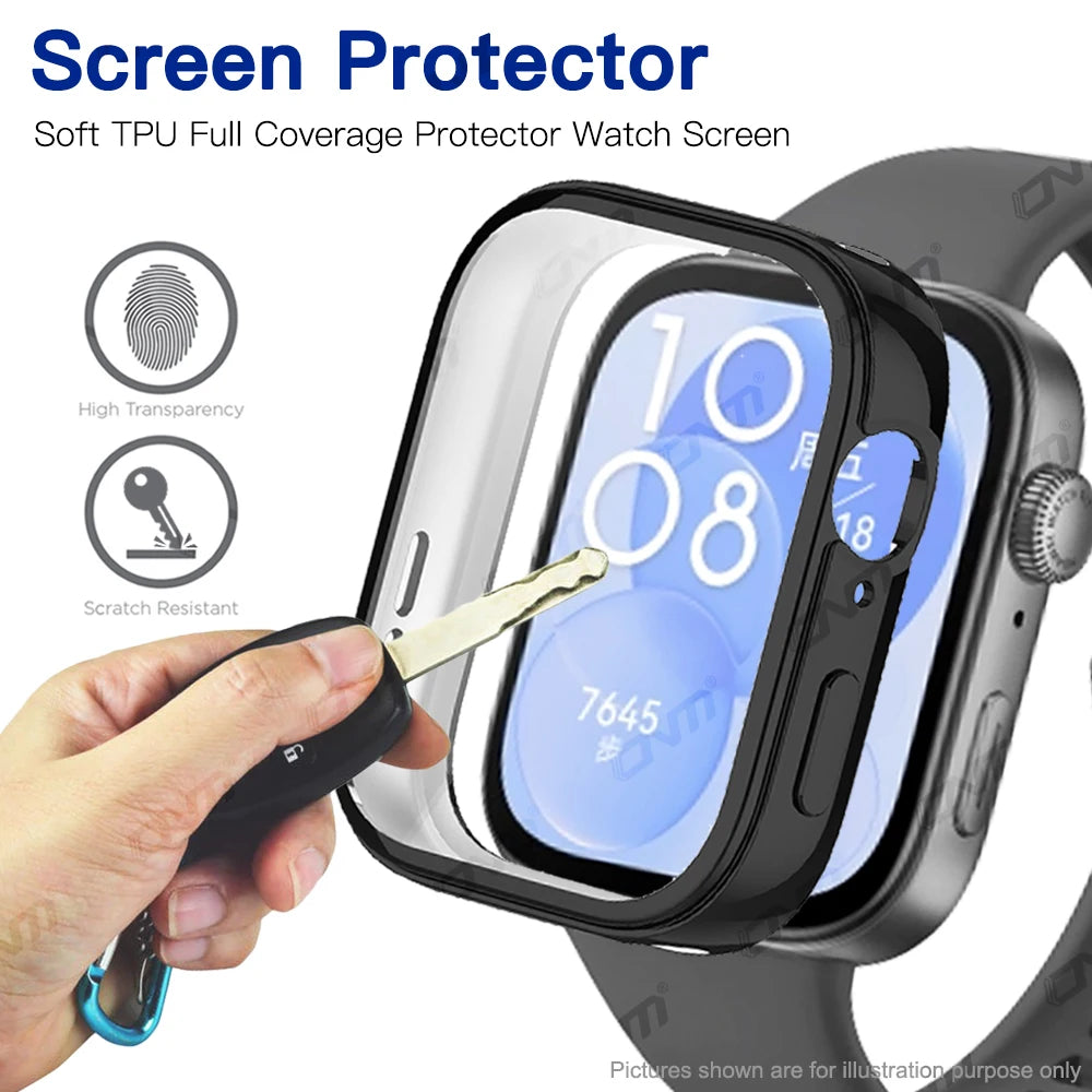 Protector Case for Huawei Watch Fit 3 Screen Soft TPU Protector Shell for Huawei Watch Fit3 Bumper Plated Cases Accessories