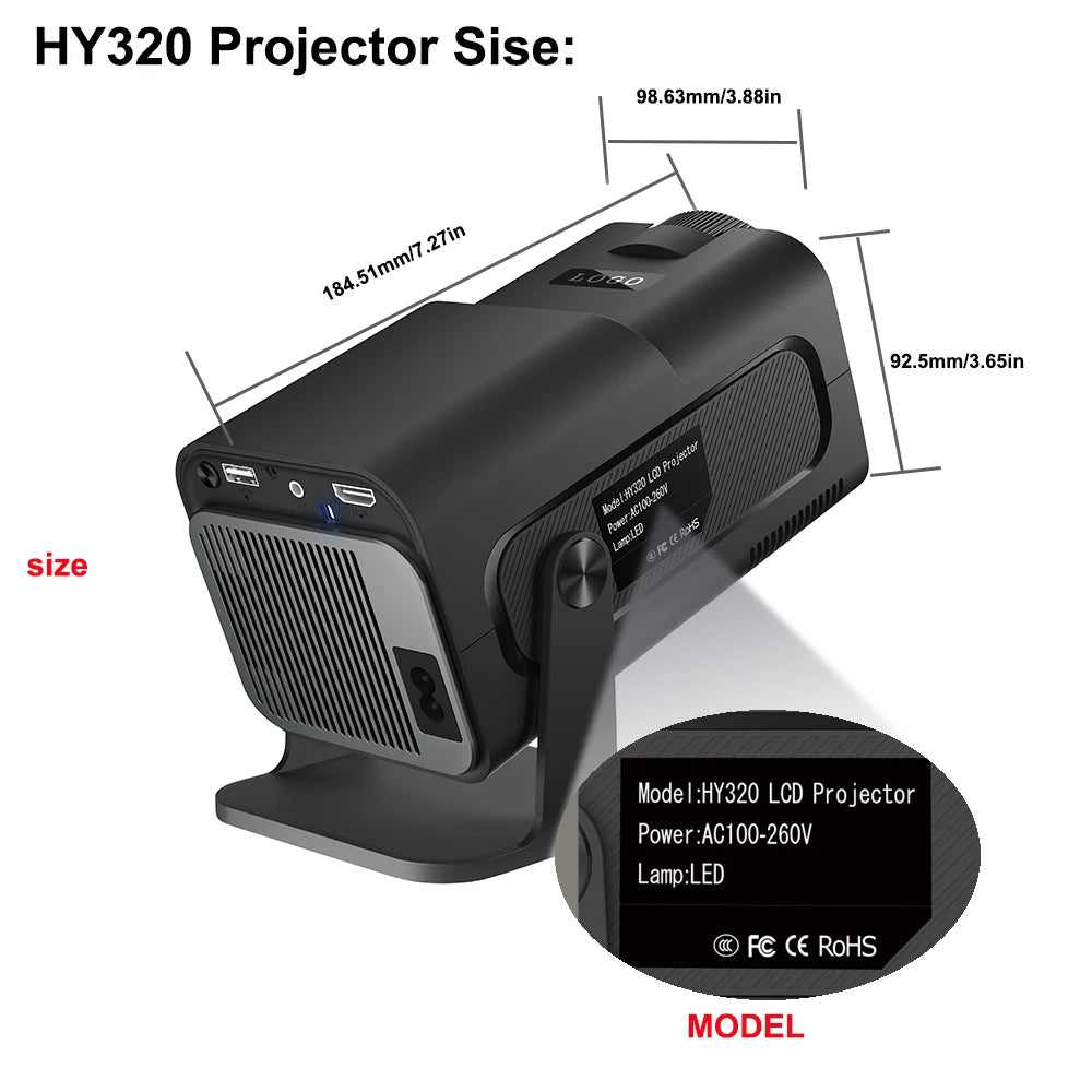 DITONG HY320 Projector Storage Case Travel Carry Projector Bag for Magcubic HY320 Projetor Carrying Bags for Transpeed hy320