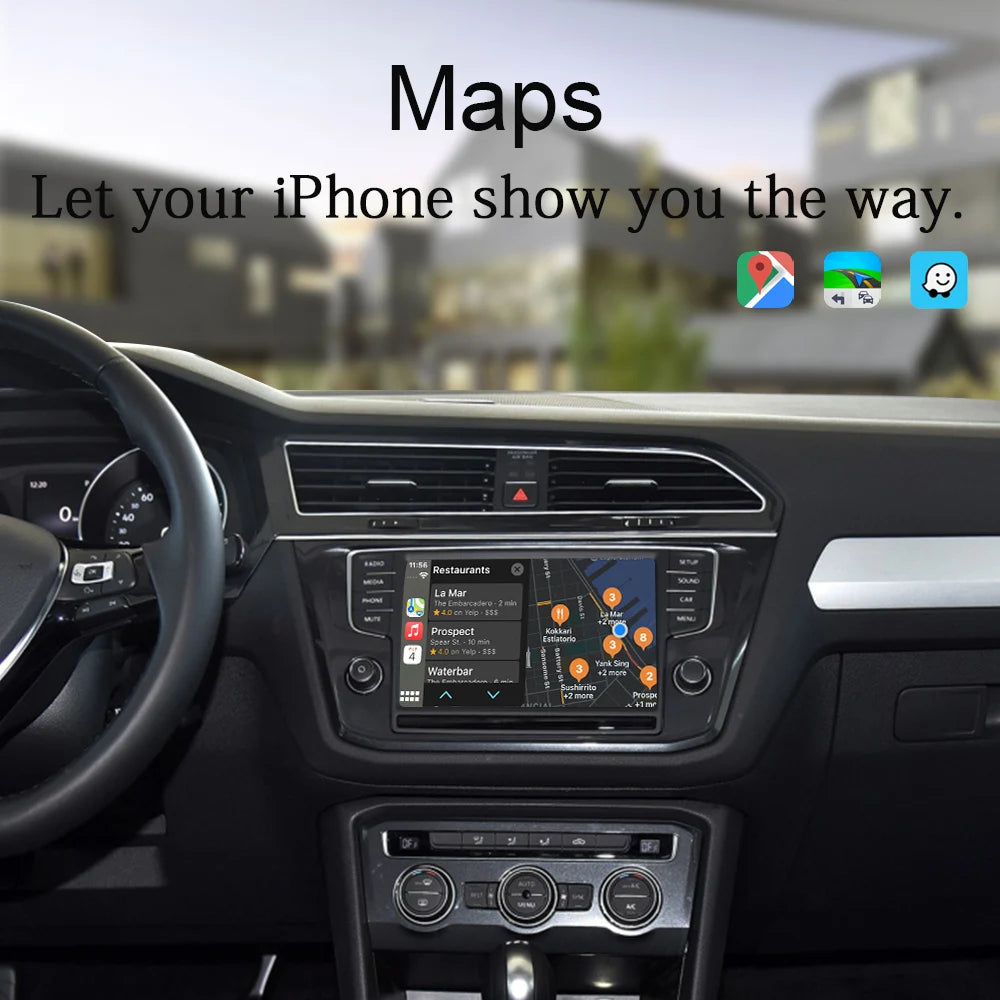Wireless Carplay Android Auto Mirror Link Module Box For VW Volkswagen Skoda Octavia A5 Golf 7 Polo Passat B8 With MIB1 MIB2
