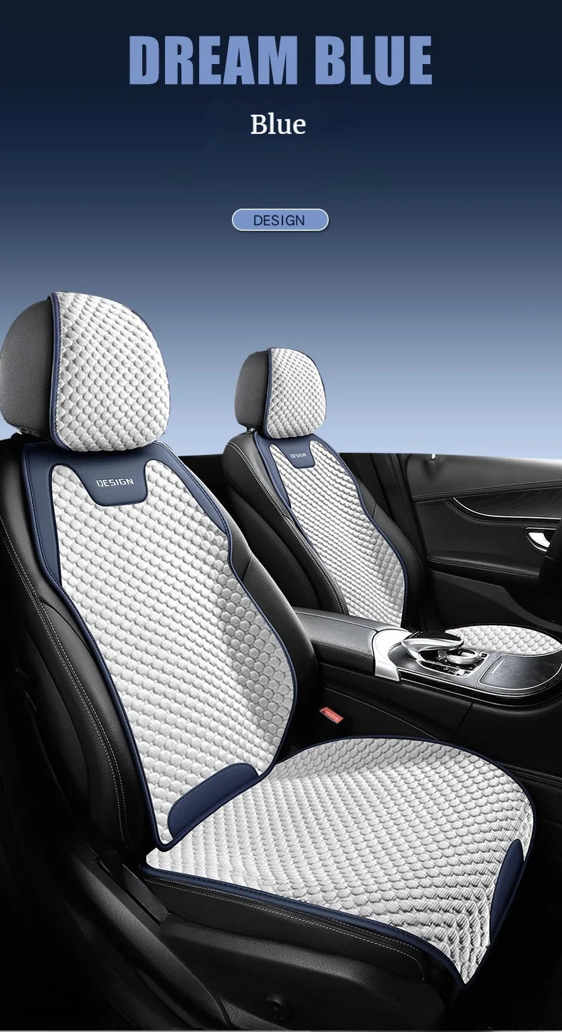 Ice Silk Car Seat Cushion Ventilation Comfortable, Durable Four Seasons Universal Split Single Car Front Seat Cover